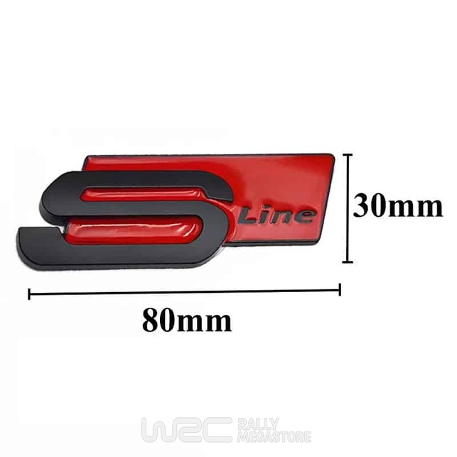 EMBLEME LOGO AUTOCOLLANT AUDI S LINE NOIR